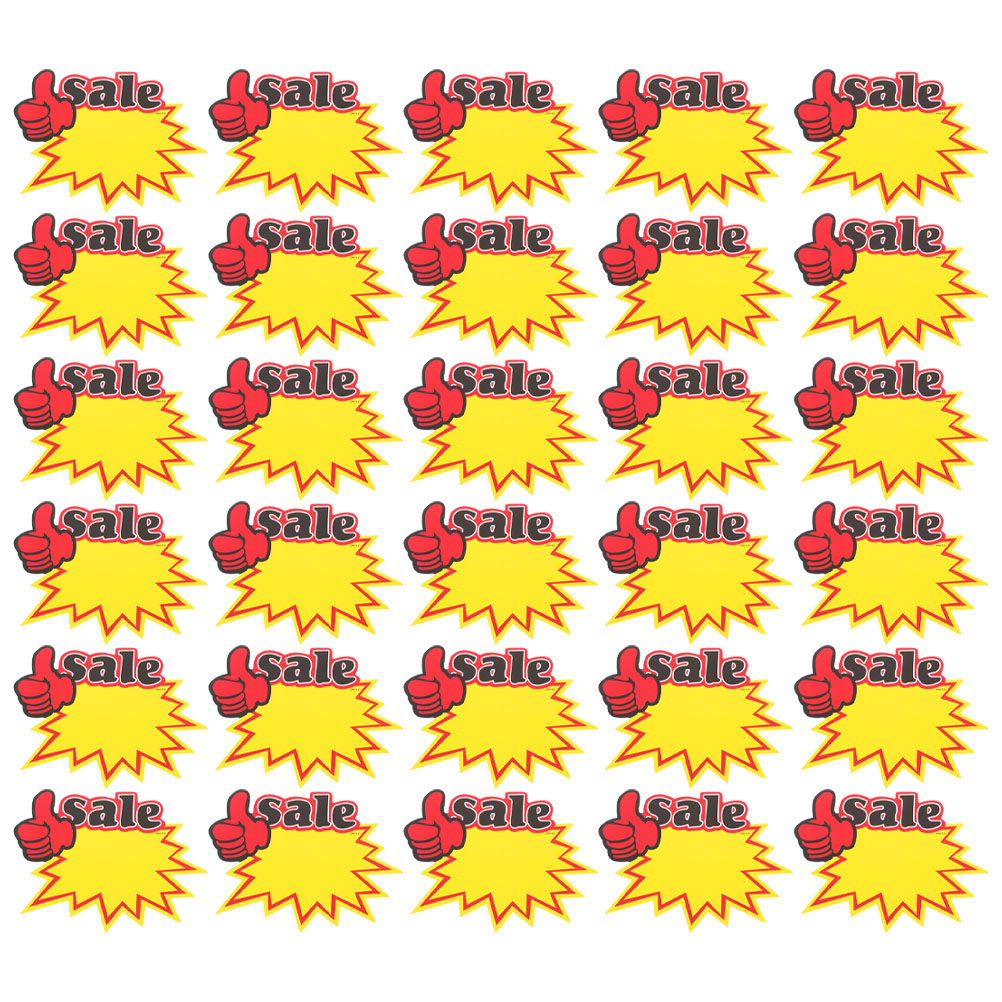 Yard Sign Blank - 200 etichette con prezzi, design giallo