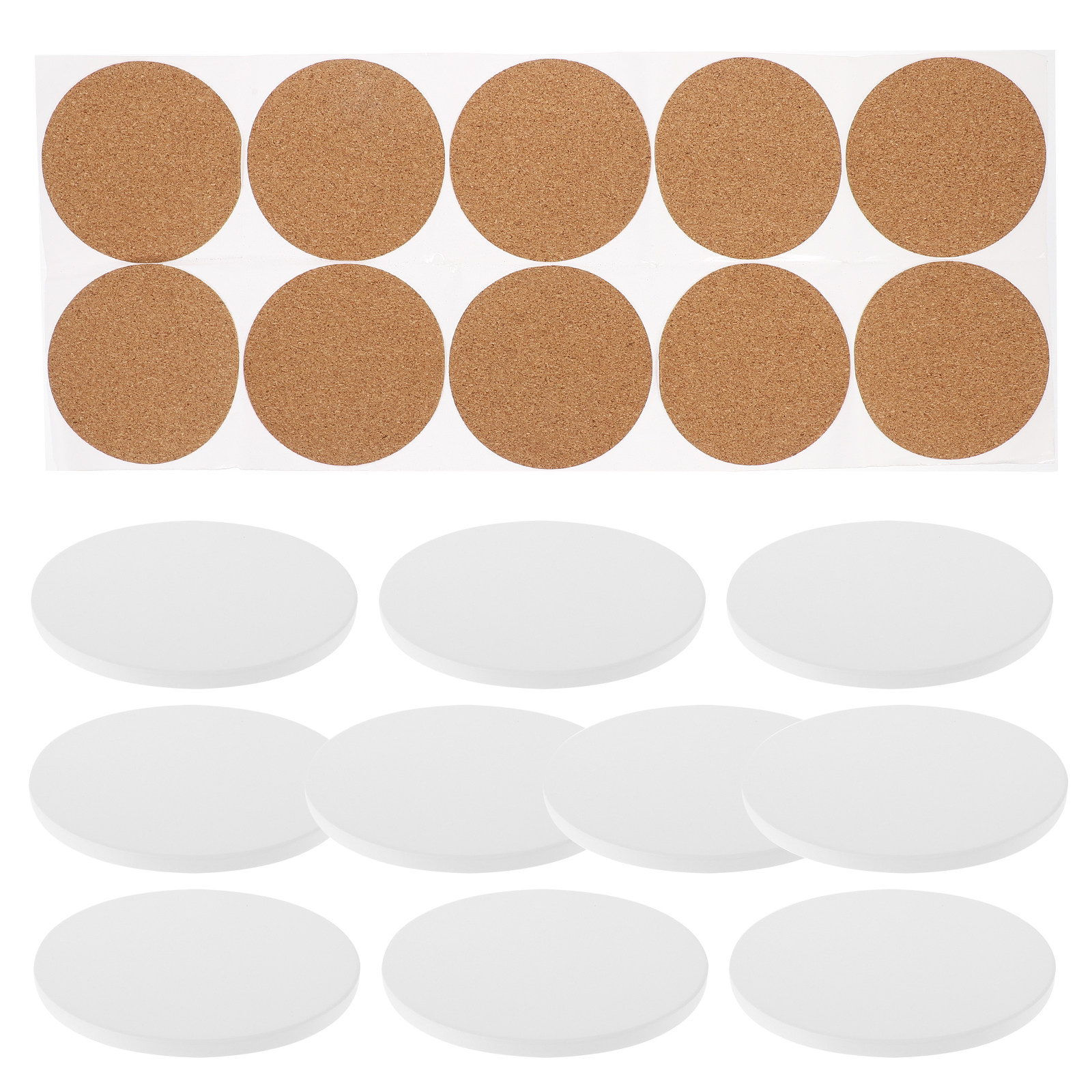 Coaster Sublimation Blank - 10 set di sottobicchieri in ceramica,